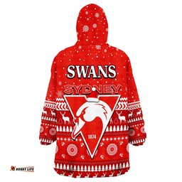 swans football christmas sydney wearable blanket hoodie