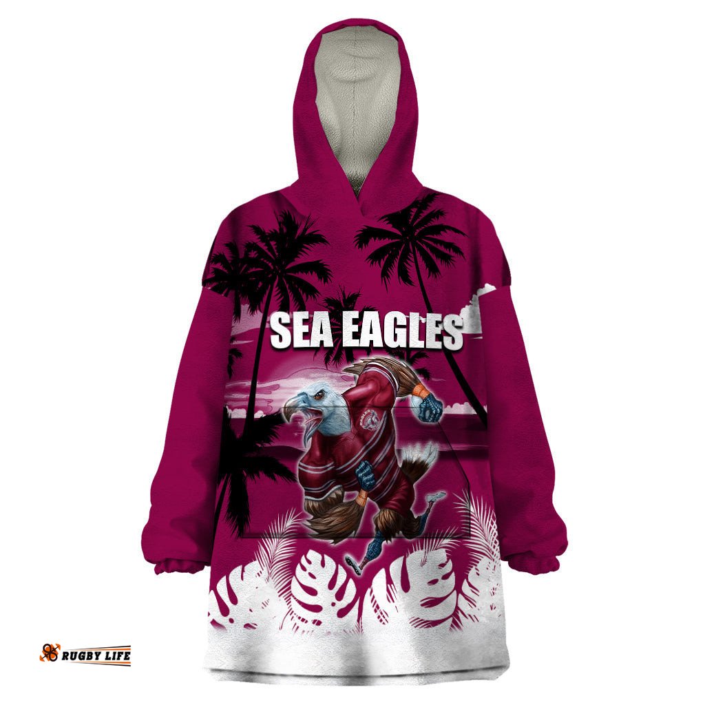 nrl sea eagles wearable blanket hoodie summer vibe style