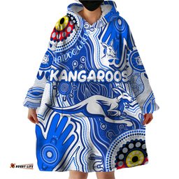 personalised naidoc week 2024 melbourne demons wearable blanket hoodie australian aboriginal hand painting dt02