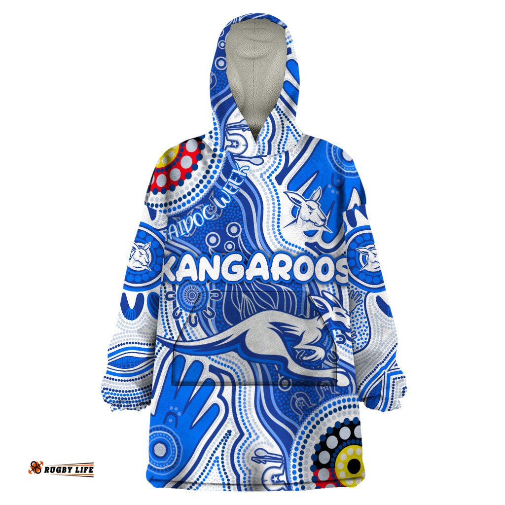 personalised naidoc week 2024 melbourne demons wearable blanket hoodie australian aboriginal hand painting dt02