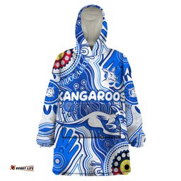 personalised naidoc week 2024 melbourne demons wearable blanket hoodie australian aboriginal hand painting dt02