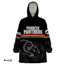 penrith panthers retro 1966 wearable blanket hoodie black