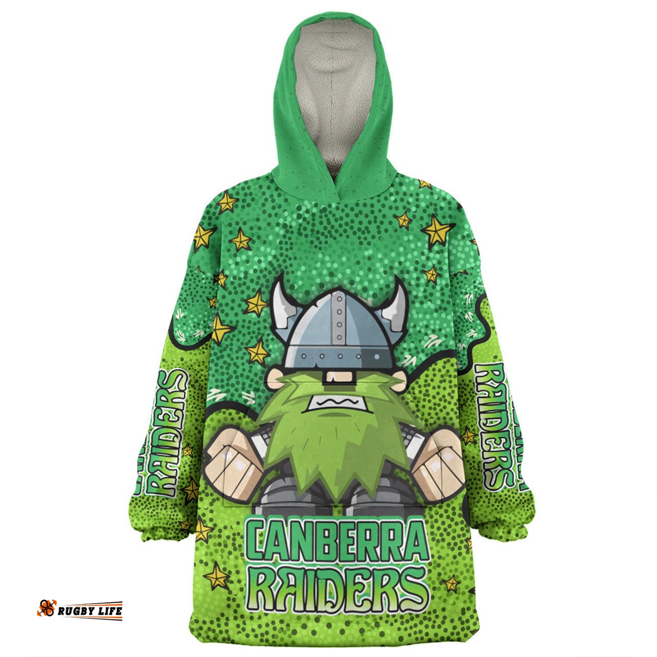 Canberra Raiders Custom Snug Hoodie - Team With Dot And Star Patterns For Tough Fan Snug Hoodie