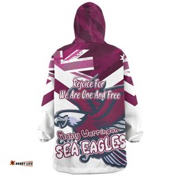 Manly Warringah Sea Eagles Snug Hoodie - Happy Australia Day We Are One And Free V2