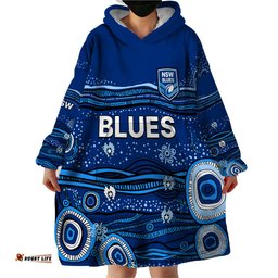 nsw blues rugby wearable blanket hoodie aboriginal indigenous
