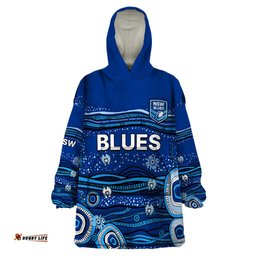 nsw blues rugby wearable blanket hoodie aboriginal indigenous