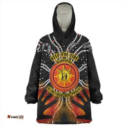 Australia Snug Hoodie Naidoc Week Aboriginal Pattern Hand Symbols