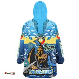 Gold Coast Titans Naidoc Week Custom Snug Hoodie - For Our Elders Home Jersey Oodie