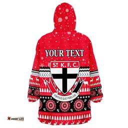 custom personalised saints christmas indigenous st kilda football wearable blanket hoodie