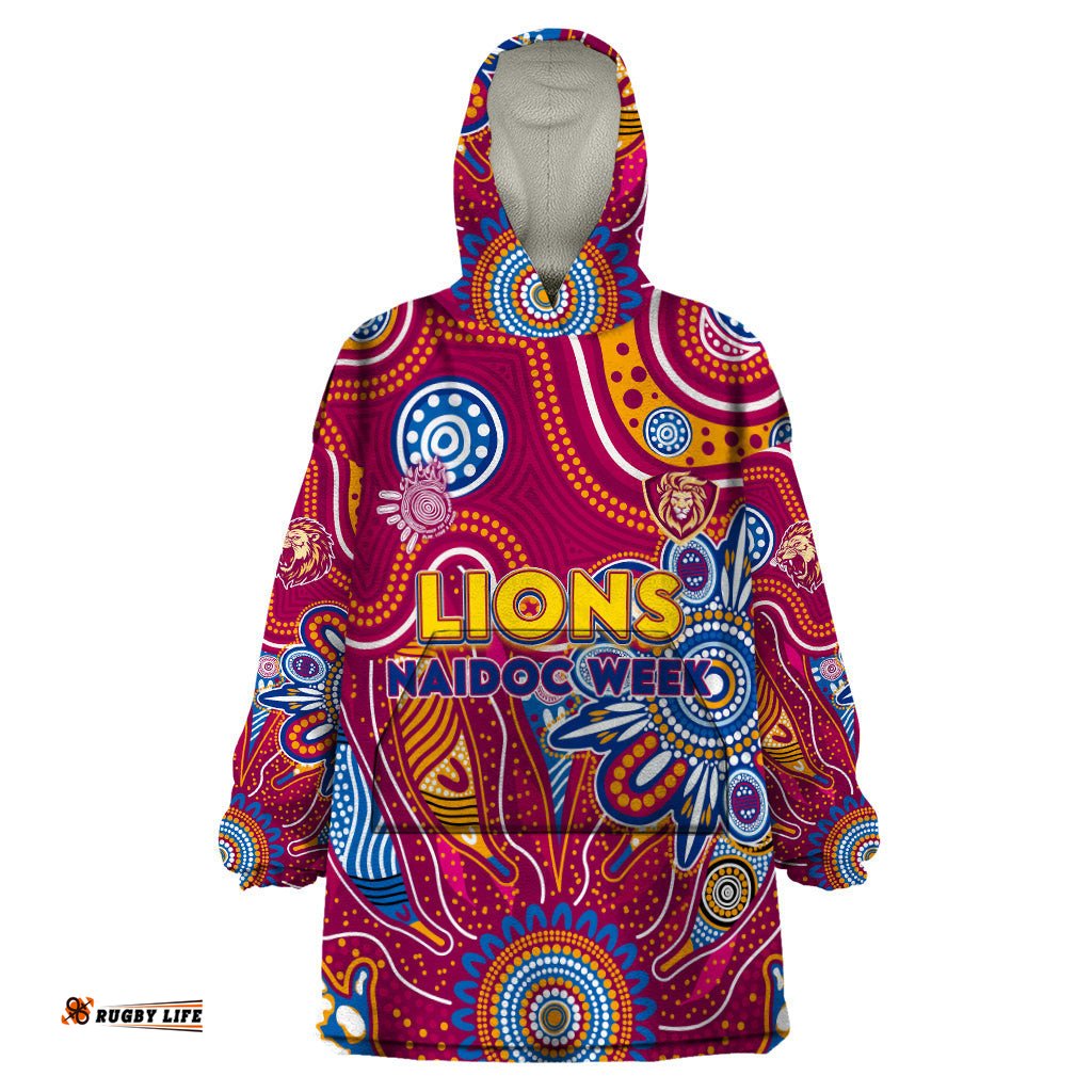 personalised crows naidoc week 2024 wearable blanket hoodie aussie aboriginal art dt02