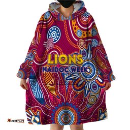 personalised crows naidoc week 2024 wearable blanket hoodie aussie aboriginal art dt02