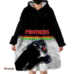 panthers rugby wearable blanket hoodie aboriginal jersey