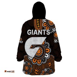 afl gws giants 2012 aboriginal wearable blanket hoodie