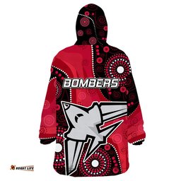 essendon football aboriginal bombers wearable blanket hoodie