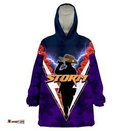 storm rugby wearable blanket hoodie anzac day