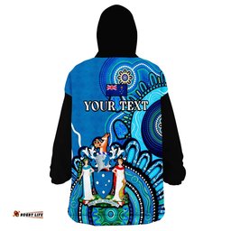 custom personalised victoria state wearable blanket hoodie australian indigenous art