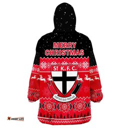 st kilda football wearable blanket hoodie saints indigenous merry christmas
