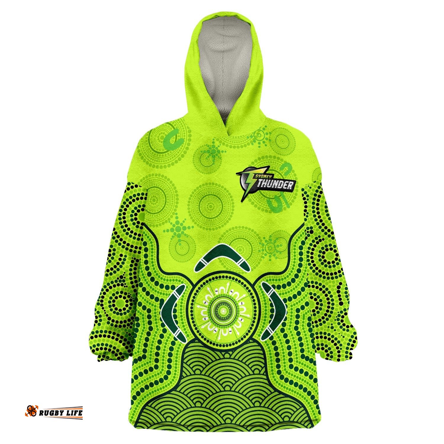 thunder cricket wearable blanket hoodie sydney indigenous artsy