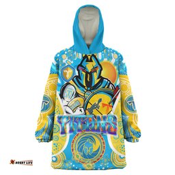 Gold Coast Titans Custom Snug Hoodie - Titans Pride With Aboriginal Dot Art Personalised Player And Number Oodie