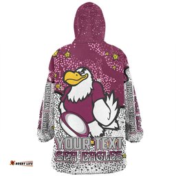 Manly Warringah Sea Eagles Snug Hoodie - Team With Dot And Star Patterns For Tough Fan Snug Hoodie