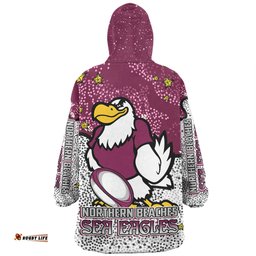 Manly Warringah Sea Eagles Snug Hoodie - Team With Dot And Star Patterns For Tough Fan Snug Hoodie