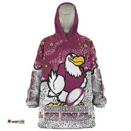 Manly Warringah Sea Eagles Snug Hoodie - Team With Dot And Star Patterns For Tough Fan Snug Hoodie