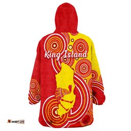 custom personalised king islands emu aboriginal tasmania australia wearable blanket hoodie