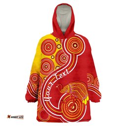 custom personalised king islands emu aboriginal tasmania australia wearable blanket hoodie