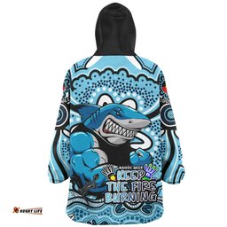 Cronulla-Sutherland Sharks Snug Hoodie Aboriginal Inspired Naidoc Week Custom For Die Hard Fan Supporters