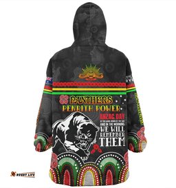Penrith Panthers Anzac Custom Snug Hoodie - Penrith Panthers Power Oodie
