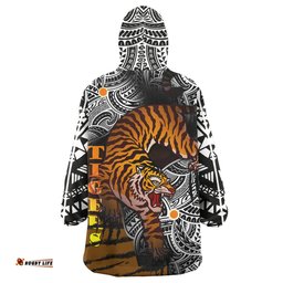 Australia Tigers Polynesian Snug Hoodie - Custom Wild Tigers Oodie Blanket