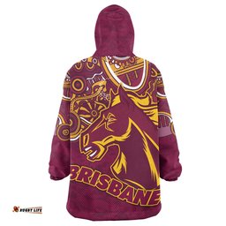 australia brisbane city wearable blanket hoodie custom super indigenous brisbane city wearable blanket hoodie