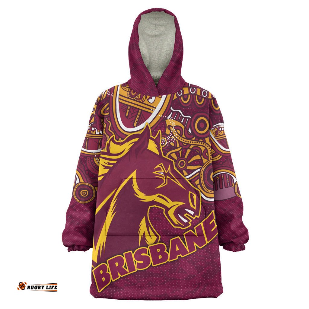 australia brisbane city wearable blanket hoodie custom super indigenous brisbane city wearable blanket hoodie
