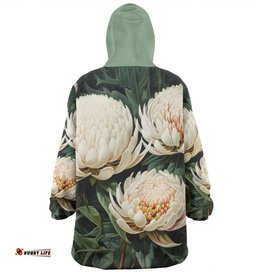 Australia Waratah Snug Hoodie - White Waratah Flowers Fine Art Ver2 Snug Hoodie