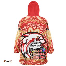 Redcliffe Dolphins Snug Hoodie Aboriginal Inspired Naidoc Week Custom For Die Hard Fan Supporters