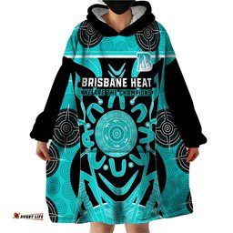 custom brisbane heat wearable blanket hoodie we are the champions aboriginal art