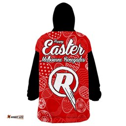 melbourne renegades cricket happy easter day wearable blanket hoodie simple style