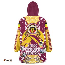 Brisbane Broncos Naidoc Week Snug Hoodie - Custom Broncos Naidoc Week For Our Elders Aboriginal Inspired Oodie