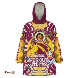 Brisbane Broncos Naidoc Week Snug Hoodie - Custom Broncos Naidoc Week For Our Elders Aboriginal Inspired Oodie