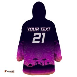 custom nrl broncos wearable blanket hoodie the starry night indigenous aboriginal