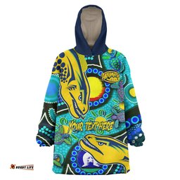 Parramatta Eels Custom Snug Hoodie - Parramatta Eels Now Or Never Indigenous Culture Flag Dot Painting Oodie
