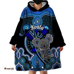 personalised australian astrology wearable blanket hoodie aboriginal koala zodiac sign