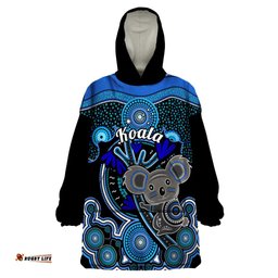 personalised australian astrology wearable blanket hoodie aboriginal koala zodiac sign