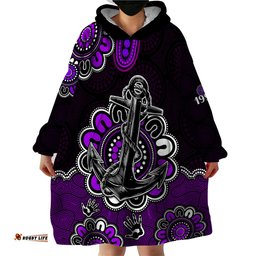 afl fremantle dockers 1994 aboriginal wearable blanket hoodie