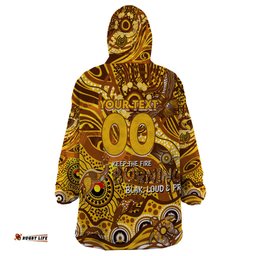 custom naidoc week 2024 hawks wearable blanket hoodie aboriginal animals keep the fire burning dt02