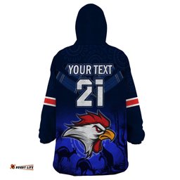 custom rosster easts to win wearable blanket hoodie sydney rugby est 1908 boomerang indeginous