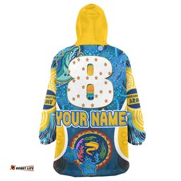 Parramatta Eels Custom Snug Hoodie - Parramatta Eels Army Indigenous Culture Personalised Name And Number Oodie Blanket