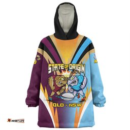 Queensland Maroons Snug Hoodie Custom State Of Origin 2024 Passionate Fan Born To Win QLD vs NSW