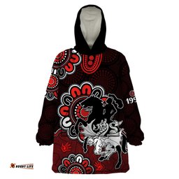 nrl st george illawarra dragons rugby saints 1998 aboriginal wearable blanket hoodie