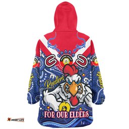 Sydney Roosters Naidoc Week Custom Snug Hoodie - For Our Elders Home Jersey Oodie